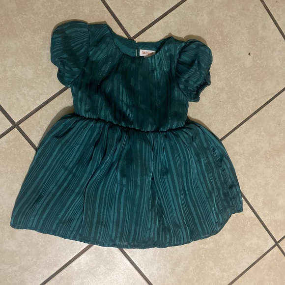 Teal Kids Dress - Picture 2 of 2